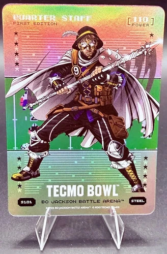 QUARTER STAFF/MATTHEW STAFFORD 2026 Battle Arena Tecmo #S101 Silver BF Steel