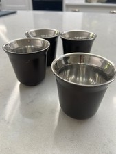 Nespresso Pixie Espresso Cups Stainless Steel 5.5 in Dark Brown (Roma)
