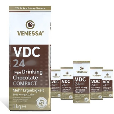 VENESSA VDC 24 Trinkschokolade 5 x 1kg Heiße Schokolade Pulver - Gastro Vending