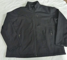 Swiss Tech Mens XL 46-48 Black Soft Shell Full Zip Lined Windproof Jacket 305