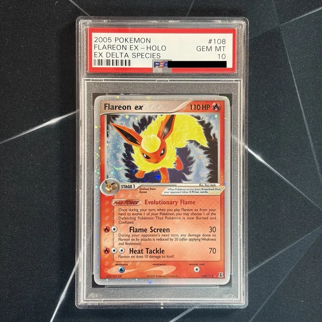 Flareon 2005 EX Delta Species Holo 108/113 PSA 10 Gem Mint Pokemon RARE POP 41