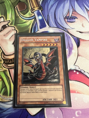 VAMPIRE DRAGON FRENCH SECRET RARE EXVC-EN081 FR081 NEAR MINT YUGIOH TCG