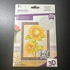 Gemini By Crafters Companion Sunflowers 3D Embossing Folder 5x7 B2599