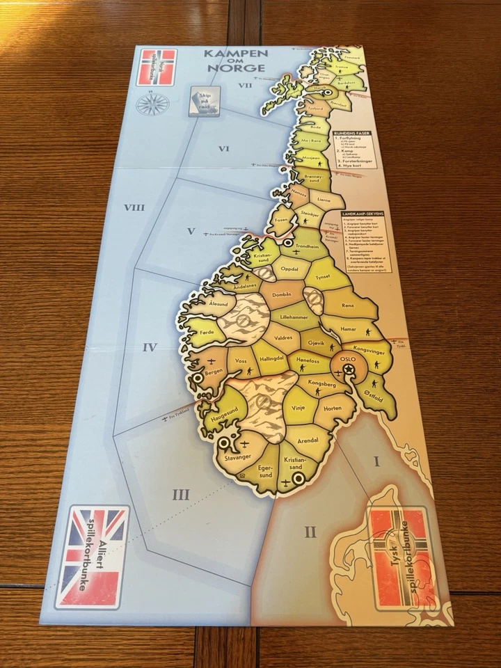 Kampen Om Norge / Battle Of Norway Boardgame Complete With English Rules - Image 2 of 4