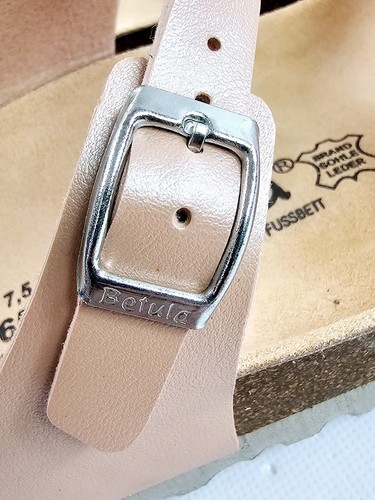 Betula By Birkenstock Iris Women's Sz 10 Strappy Sandals Pink Cork New No Box - Picture 11 of 16