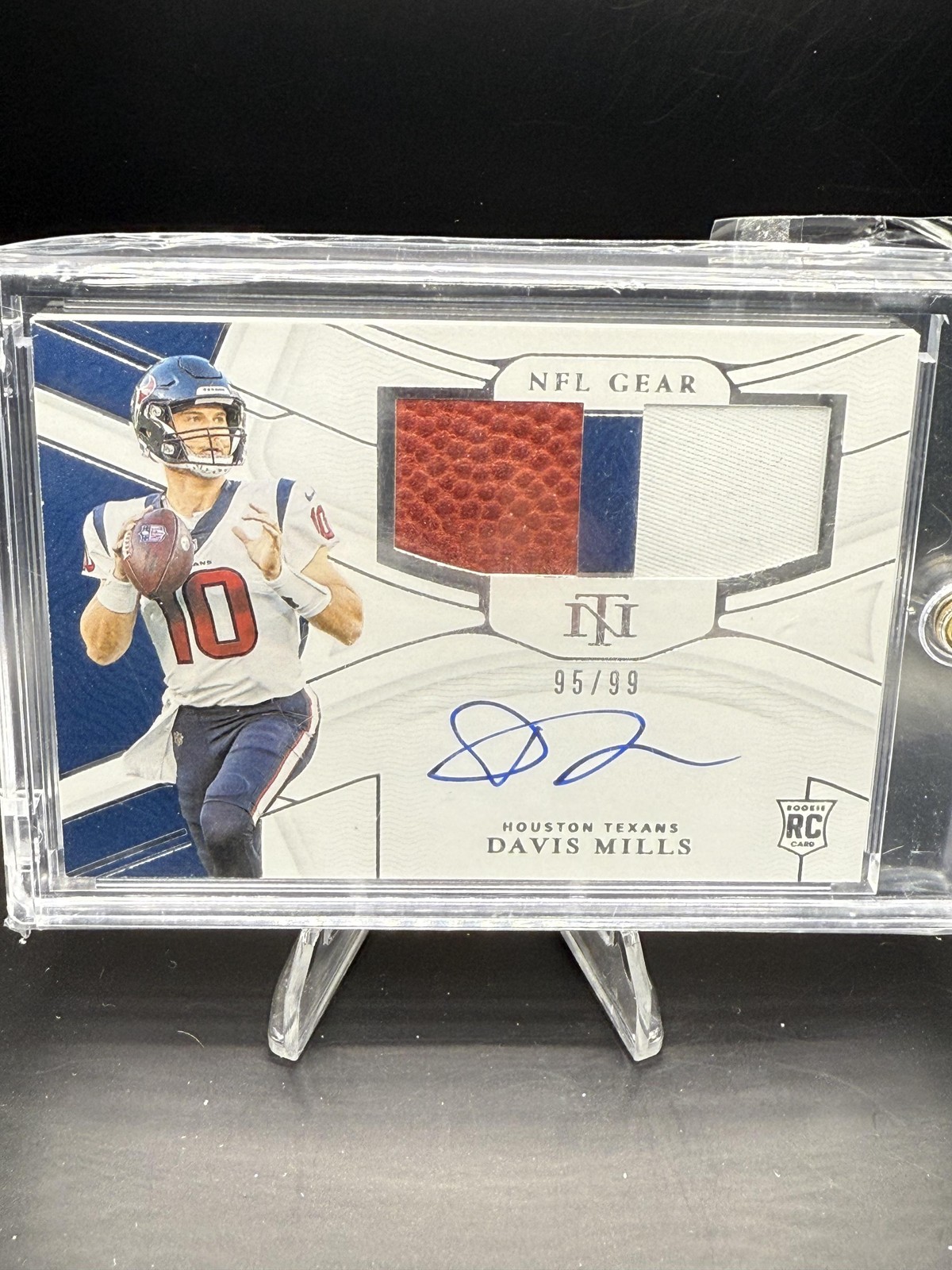 2021 National Treasures #RSC-DM Davis Mills Rookie Gear Signature Combos #/99