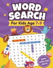 Wordsearch for Kids age 7-9: 80 Themed Puzzles with Fun Facts and Images to Col