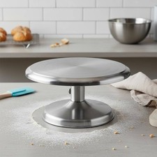 Cake Turntable 360 Degree Rotation Stainless Steel Decorating Turntable Manual
