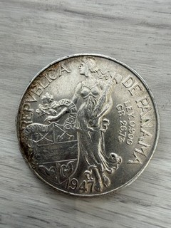 1947 1 Balboa Panama lotto argento 1475