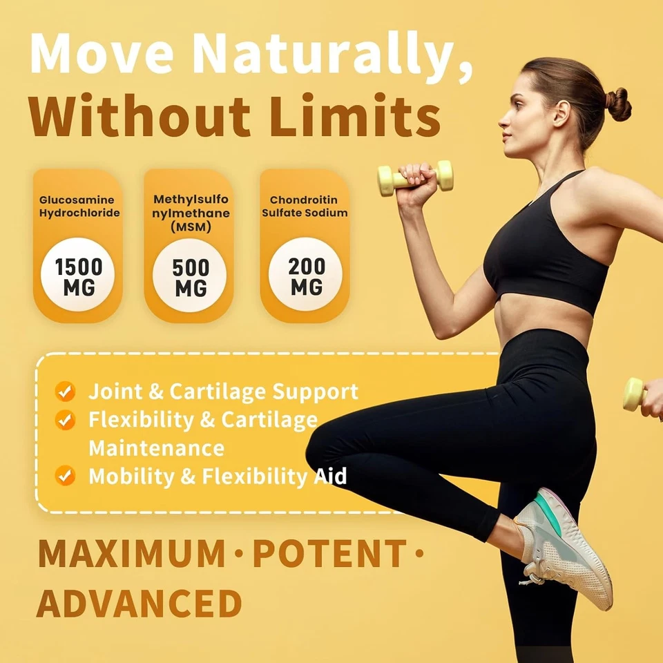 Glucosamine Chondroitin MSM + Collagen - Extra Strength Joint Support Supplement - Изображение 2 из 4