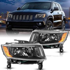 Headlight Assembly Replacement for 2014-2016 Jeep Grand Cherokee Headlamp Bla...