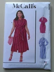 Shirt dress front accent wrap  dress pattern 8286  size  18 20 22 24 UNCUT