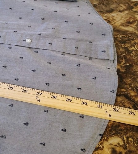 Brooks Brothers Milano Herren Hemd mit Ananas-Stickerei Knopfleiste Größe XL blau - Bild 12 von 15