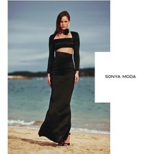 NEW Sonya Moda RUBA CUTOUT MAXI Dress Size US 2
