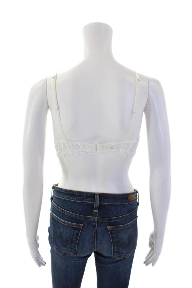 Sujetador con aros Simone Perele para mujer con detalle de banda de encaje transparente blanco talla 34B Foto 3 de 4