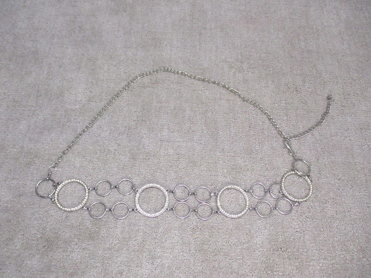 Y2K chain belt links adjustable length silver vintage chain belt Y2K 2000s style Silver waist chain belt with | Mercari main image 2