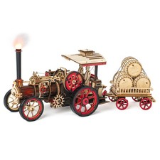 3D Wooden Puzzle Motorized Train Set - Build Model Wooden Kits for Adults  G...