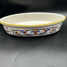 Deruta Ceramiche Oval Baking Dish Made In Italy 12 X 6.5” Nova Pre Owned