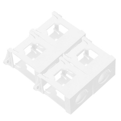 4 Pcs Push Button Switch Adapter Mounting Rail White Brackets Din Kit
