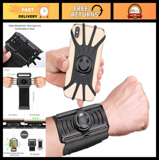Detachable 360 Rotatable Running Armband for 4-6.9" Smartphones, Key Holder, Bl