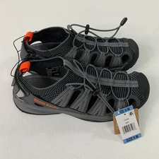 Eddie Bauer Men's Shoes 9 Fisherman Water Sandals Gray Black 9M NEW