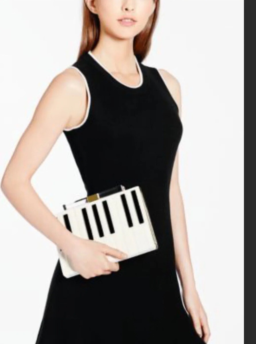 Kate Spade New York Emanuelle Fancy Footwork Piano Keys Clutch 