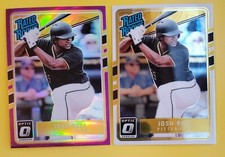 (2) 2017 Donruss Optic (Base & Purple) #37 Josh Bell RR RC - Pittsburgh Pirates