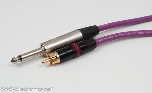 Neutrik TS Jack / Rean RCA Red Band with Vandamme Cable 10 colours - Picture 9 of 11