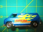 Vintage  HOT WHEELS CHEVY  SUPER VAN BLUE & YELLOW BW 1:64 Malaysia plastic base
