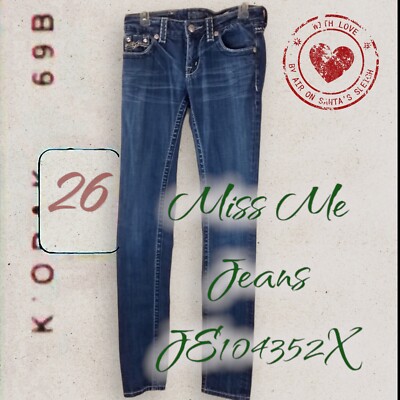 Vintage Miss Me Jeans 26 Skinny  Preloved In Great Condition Model :JE104352X