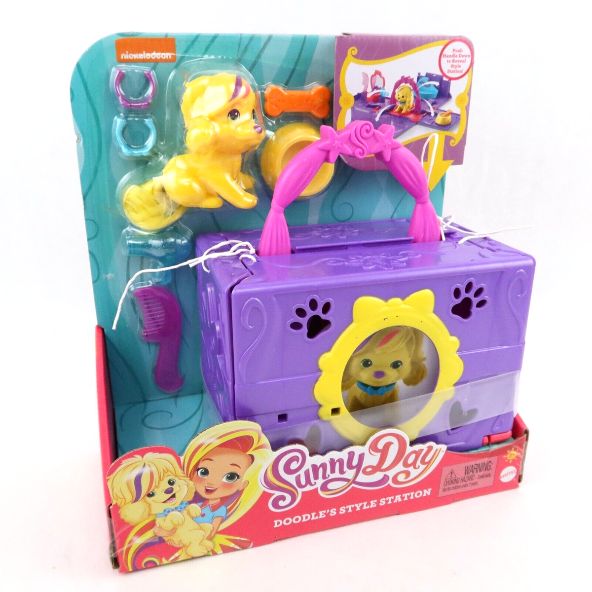 Sunny Day Doodle's Style Station Puppy Playset 6 Accessories 3.5