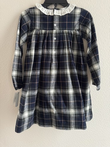 EDGEHILL COLLECTION Dress Long Sleeve Peter Pan plaid dress 100% cotton size 6 - Picture 9 of 11