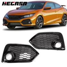 For 2017-2019 Honda Civic Hatchback Bumper Fog Light Lamp Cover 17-19 LH & RH