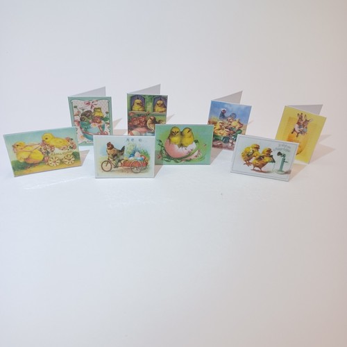 Miniature Vintage Easter Cards /Doll House Decorations /1:6/1:12/1:24/1:3/EE - Picture 5 of 5