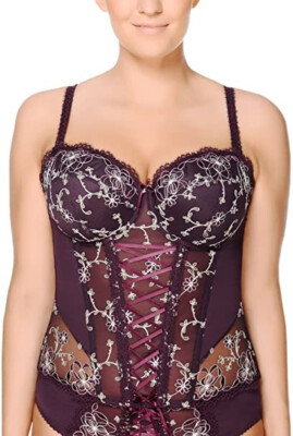 Pure luxury: Ulla lingerie Victoria corset 1382, size 100 cup D, plum, new + tags