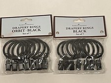 New Home Classics Drapery Curtains Rings 2PK of 7 Per or 14 Total Size 1 3/4”