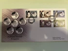2020 Falkland Islands Penguins & Coins SET of 5 STAMPS FDC - MOUNT PLEASANT