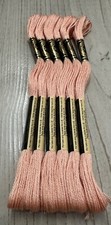 Beige Rose 754 DMC Mouline Special 25 Embroidery Floss 8M Lot of 6