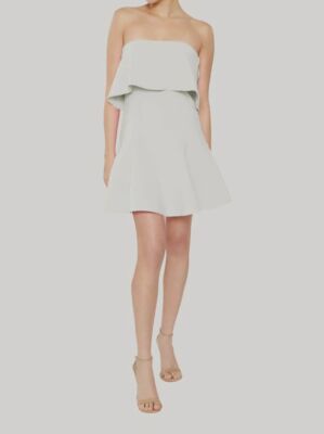 likely mini driggs dress $248 LIKELY Women's White Driggs Strapless Flounce Mini Dress Size 6