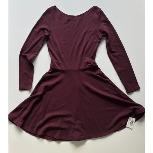 American Apparel Ponte A Line Skater Dress Womens Large Purple Stretch