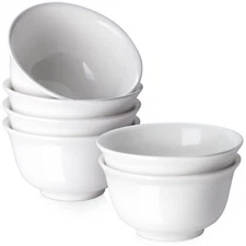20 Oz Ceramic Soup Bowls & Cereal Bowls White Bowls Set Of 6 For Kitchen Bowls F