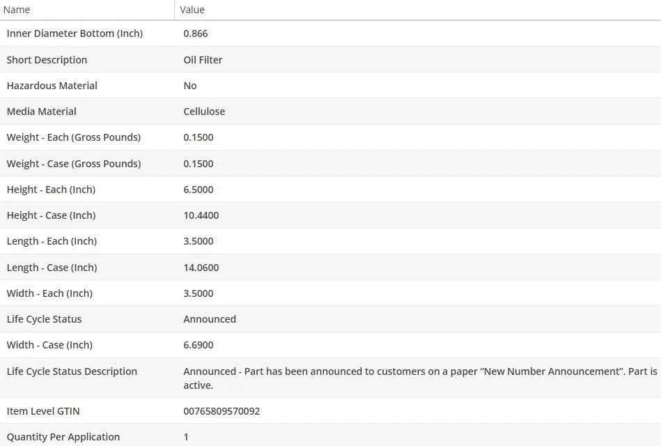Filtro de aceite de motor OEM WIX para MERCEDES-BENZ C200 2003-2004 L4-1,8 L Foto 4 de 4