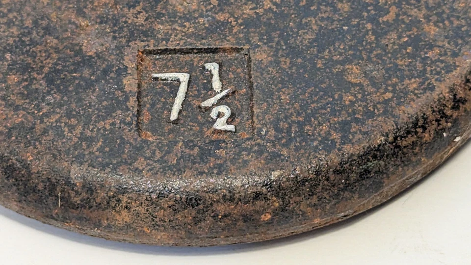 ++ Par de placas de panqueques estándar York vintage de 7,5 lb culturismo raras B4 ++ Foto 4 de 4