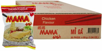 [ 30x 55g ] MAMA Instant Nudeln mit Huhngeschmack / Chicken Flavour