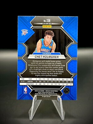 🩵2022-23 Panini Mosaic Chet Holmgren Reactive Blue Prizm Rookie