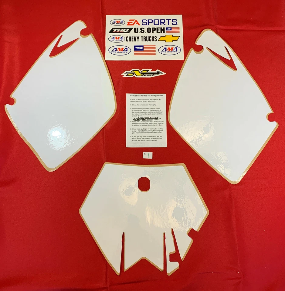 NOS N-Style KTM APPL-03-KTM-125-525-SX White Pre-cut N03-202  - Image 2 of 3
