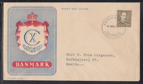 Denmark Scott 286A FDC - 1945 Definitive Issue