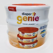 Playtex Baby Diaper Genie Disposable Refills 3-pk Clean Laundry - NEW SEALED