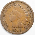 1909 Indian Head Penny Cent Good (G) - Philadelphia Mint