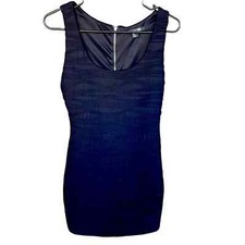 Forever 21 Dress Womens Small Sleeveless Little Black Dress Lined Wavy Bodycon